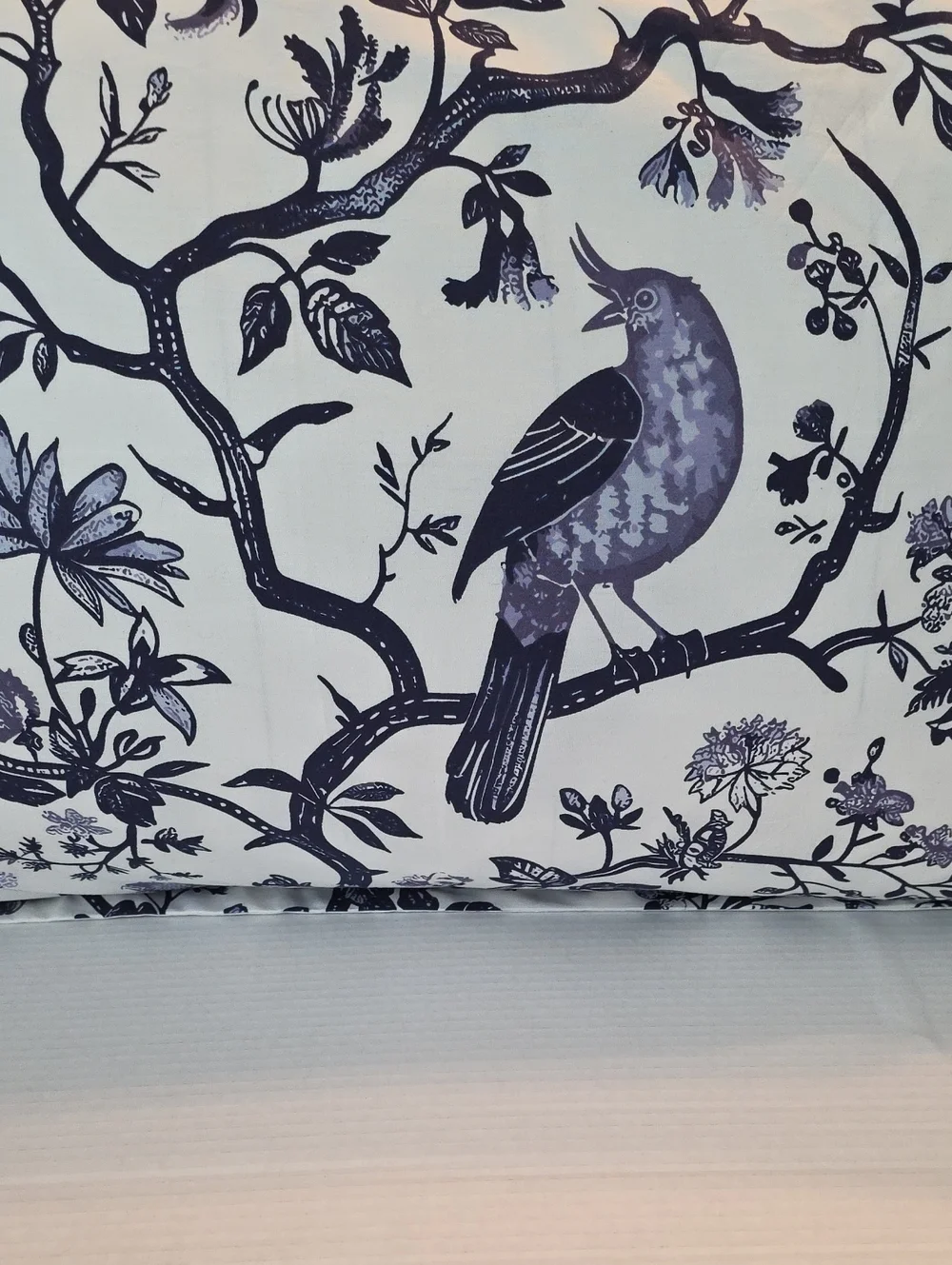 Brooklyn Loom Navy Blues Bird & Botanical Cotton King Pillow Shams